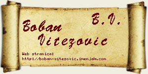 Boban Vitezović vizit kartica